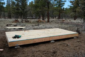 OSB sheets on the floor deck