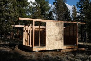 OSB sheathing over the walls