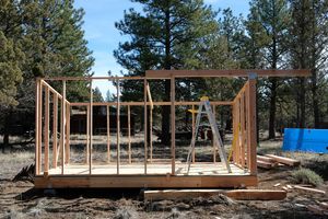 A partially-framed wall