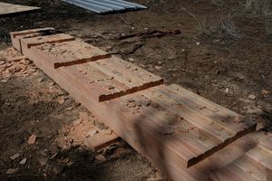 Rafters strapped together