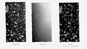 Subtracting the highest hit LIDAR from the bare earth to create a canopy map
