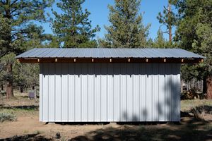 Rear view of the finished shed