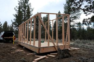 A partially-framed wall